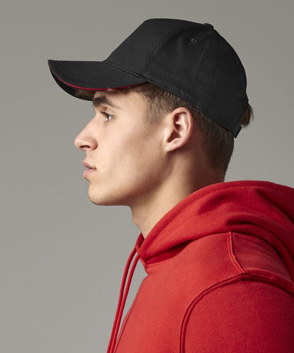 EarthAware® classic organic cotton 5-panel cap  sandwich peak