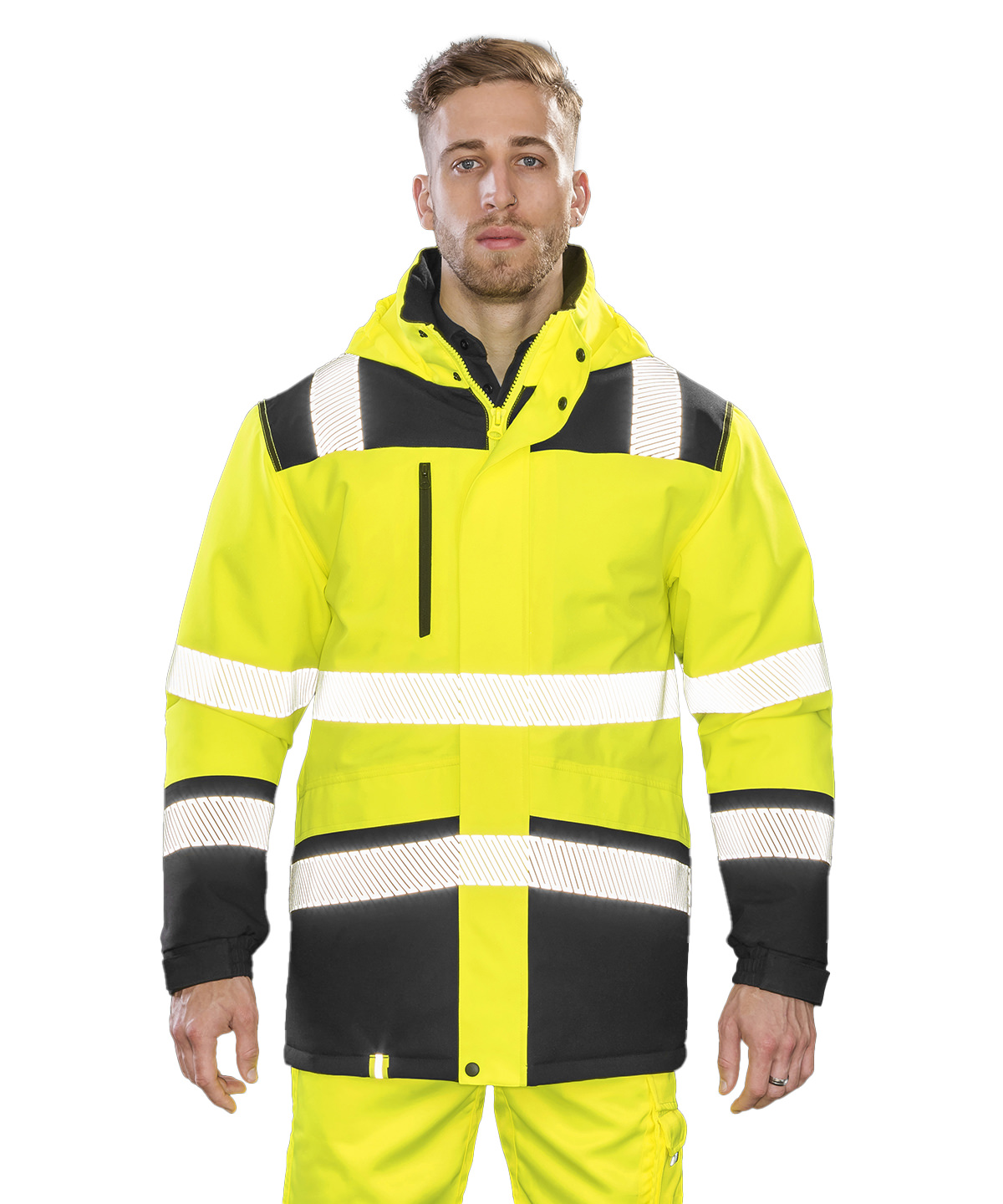 Printable softshell safety coat