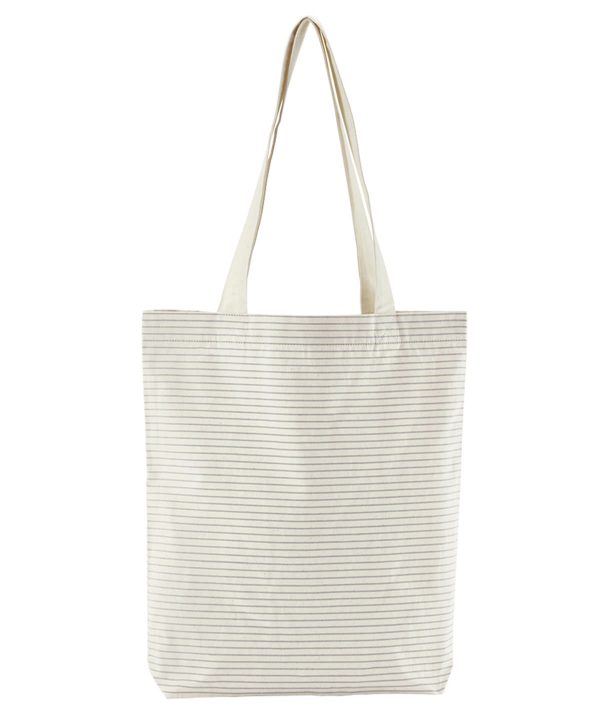Striped organic cotton tote