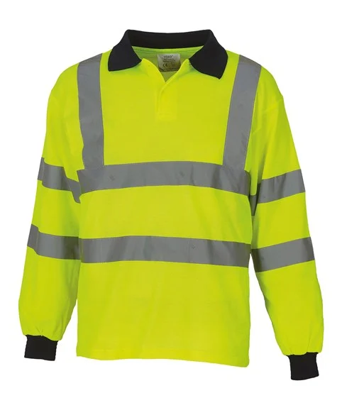 Yoko Hi Vis Long Sleeve Polo
