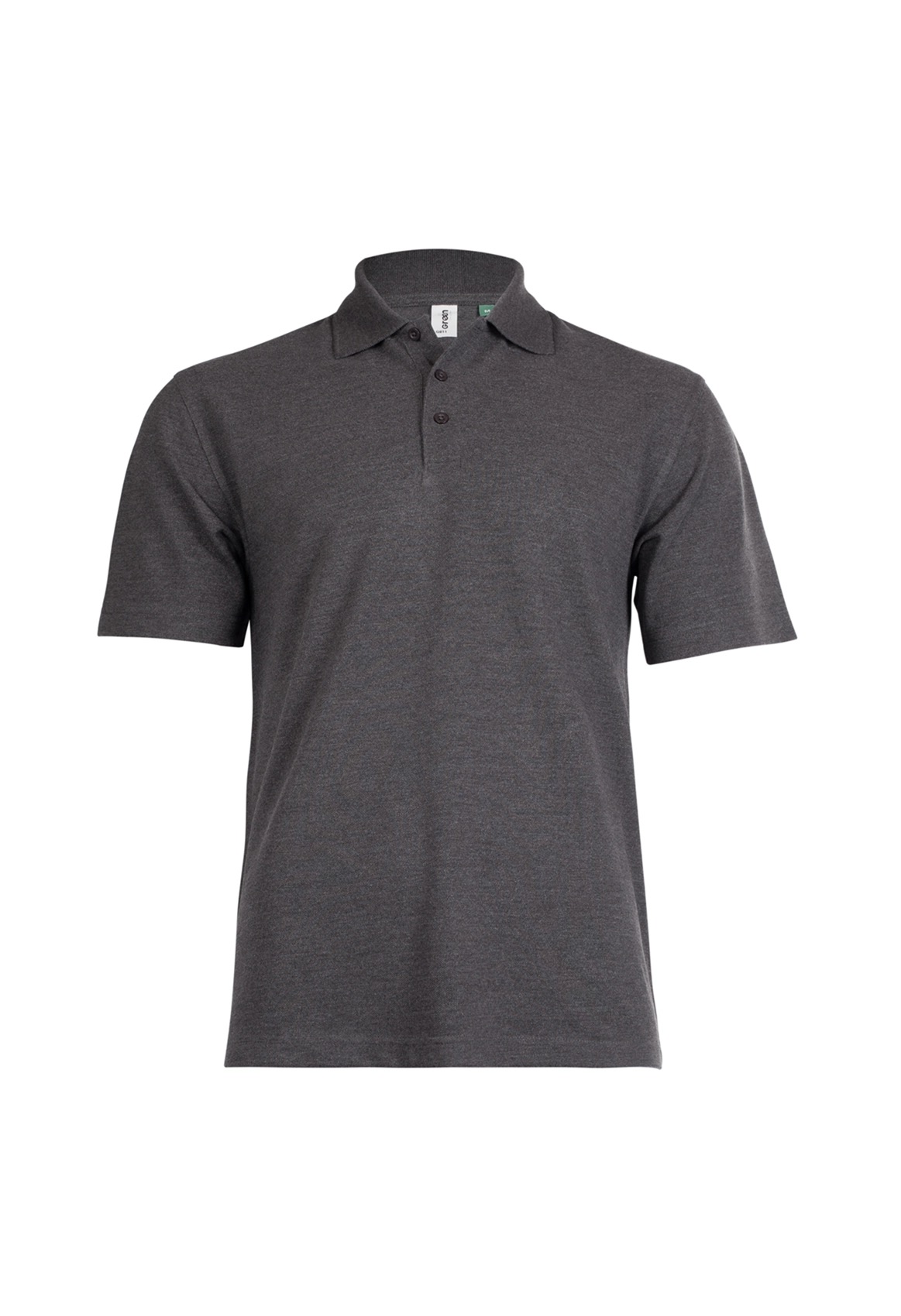 GR11 Eco Poloshirt Charcoal Front