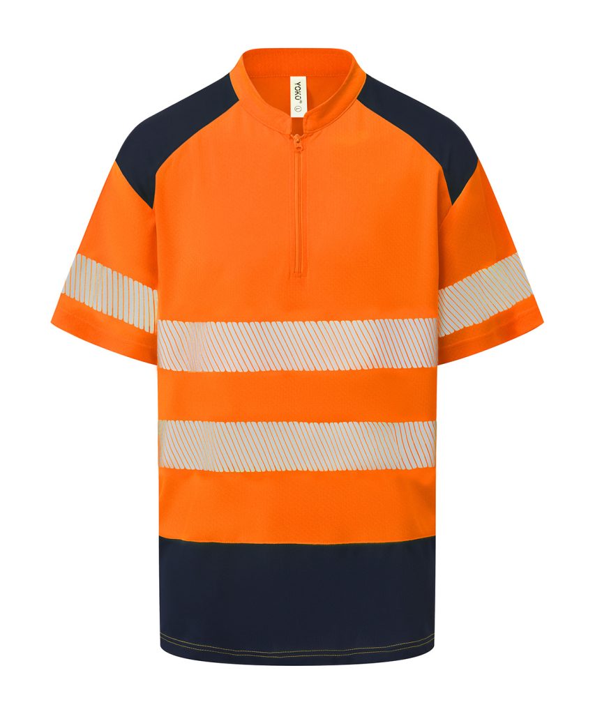 YK053 Hi visOrange Navy FT 2