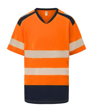YK054 Hi visOrange Navy FT 2